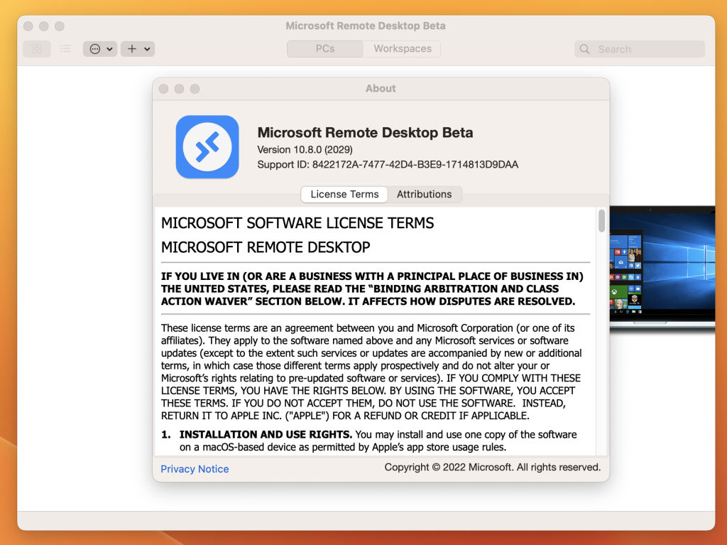 [Beta]Microsoft Remote Desktop Beta for Mac(微软远程连接工具)v10.8.0(2029)插图1