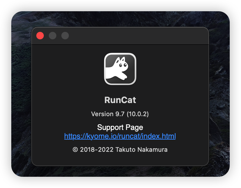 RunCatV9.7破解版[住在菜单栏中的猫]插图2